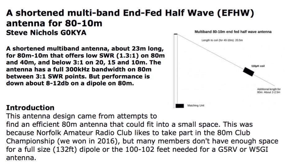 EFHW Antenna Antennas EndFed End Fed Half Wave Antenna