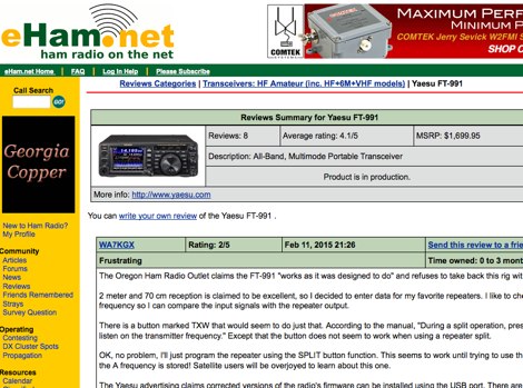 Yaesu FT-991 eHam Reviews