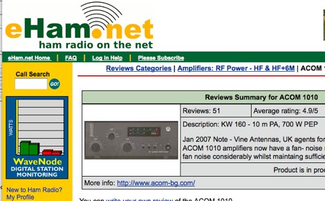 Acom 1010 eham Reviews
