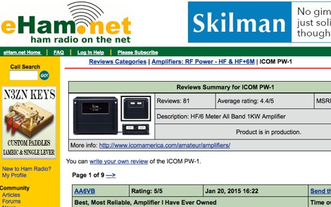 Icom PW-1 Reviews