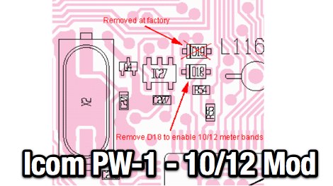 Icom PW-1 band expansion mod