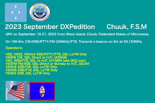 V6 DXpedition Micronesia