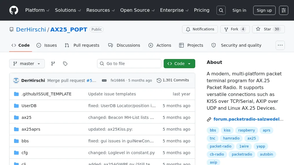 PoPT AX.25 Terminal Program