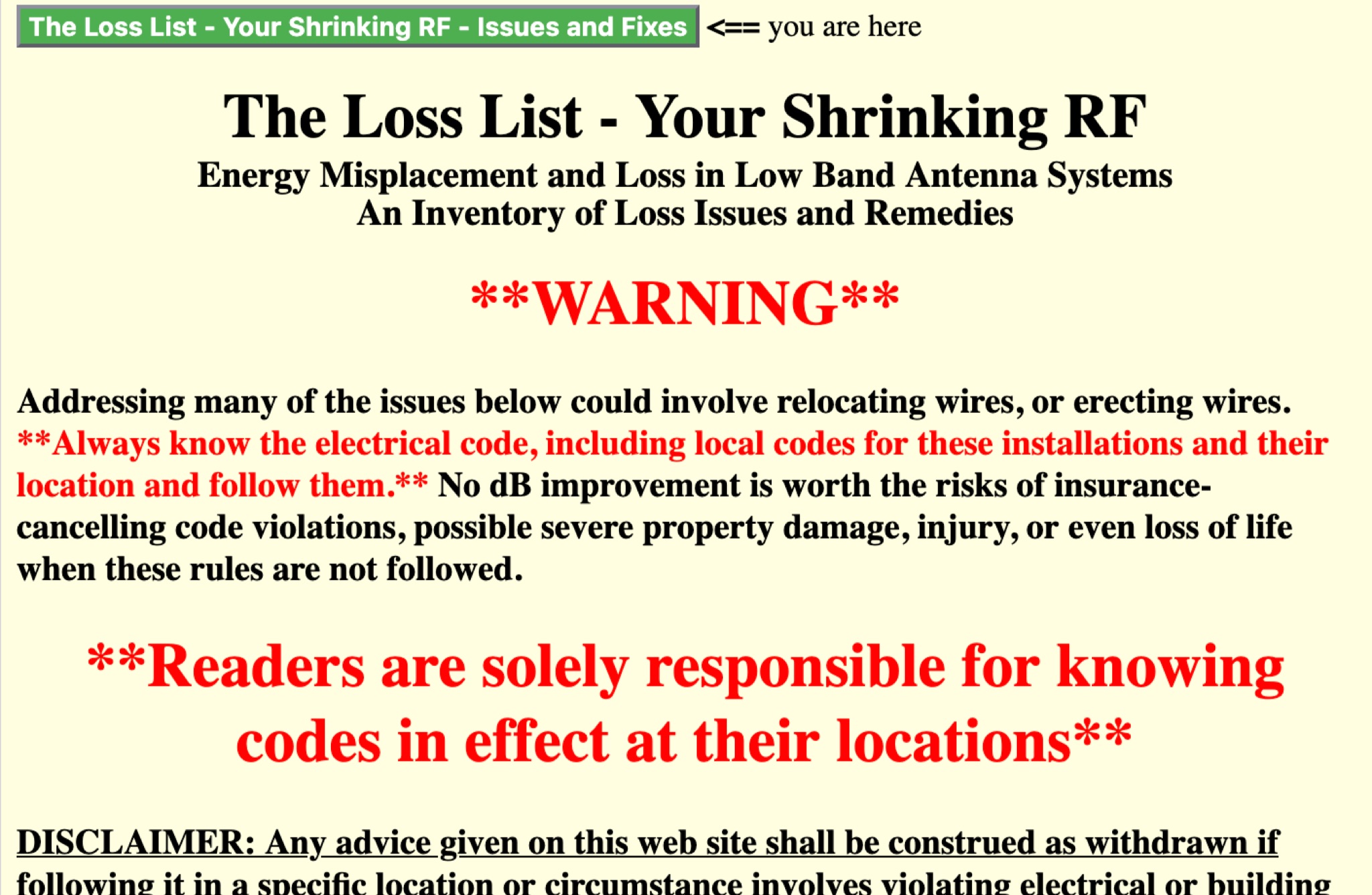 K2AV Loss List: Addressing Antenna Installation Risks and Safety