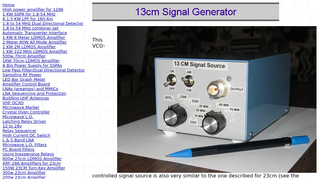 13cm Signal Generator for Amateur Radio