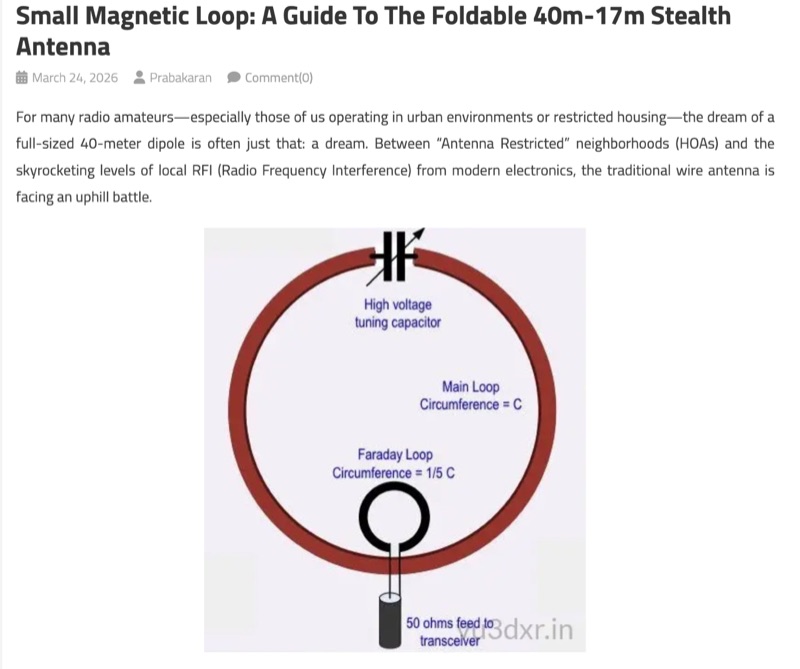 Guide to Building a Foldable 40m-17m Magnetic Loop Antenna