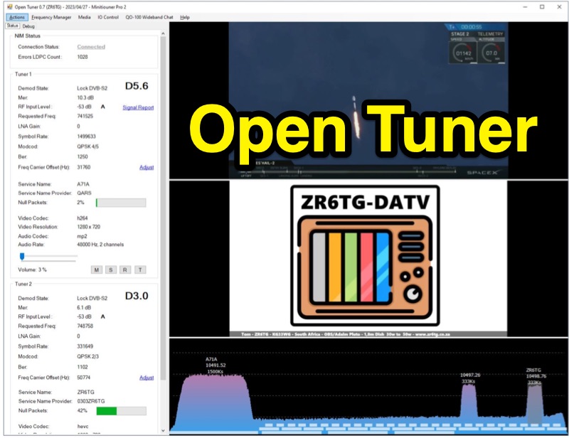 Open Tuner: Open-source Windows Client for BATC Minitiouner DATV